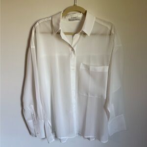 Abercrombie & Fitch Women's White Button Down Shirt